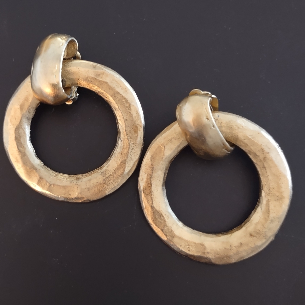 Pre-owned Faux Gold Loop Earrings by Tonic.